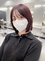 ジーナ 名駅(XENA.) 韓国ボブに☆ダークレッド