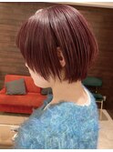 小顔ショート×チェリーピンクカラーで可愛く★中村大輔