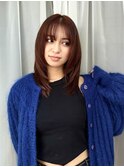 ピンクブラウン顔まわりレイヤー