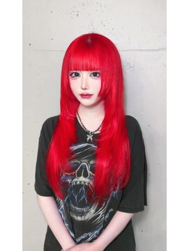 ドットハリス(.Hallis) レイヤーカット/ウルフレイヤー/Y2K/オリーブ/原宿/表参道