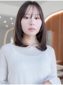 ハッシュカット韓国レイヤーオリーブベージュ髪質改善艶髪小顔