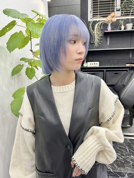 チュダック(ChuDuck) 韓国風《ペールブルー》ハイトーン/ケアブリーチ/ダブルカラー