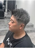 メンズショート短髪アップバング