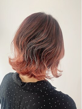 テーラヘアー 木更津本店(TELA HAIR) ピンクバレイヤージュ×くびれボブ