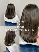 セレスト 福岡天神店(CELESTE)&nbsp;＊ミディアムレイヤー×シルバーアッシュ×美髪質感＊