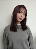 レイヤーカット/ボルドーカラー/暖色/バイカルテ〇20代30代