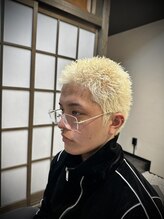 南部理髪店 パンクブロンドショート
