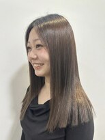 ヘアースタジオ ゼン カロン(Hair studio Zen kalon) ロング/ワンレン/ダークブルー/地毛風ストレート20代30代40代
