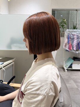 エス 大阪梅田店(es) まとまるボブ暖色カラー