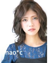 ナオシ トレス 富雄店(nao*c tres)&nbsp;【奈良/富雄nao*c】ひし形シルエットユルフワ外ハネミディー