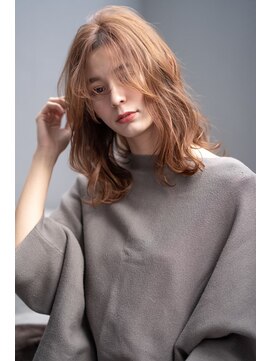 ケアリー 武蔵小杉(Carelly) 大人かわいい前髪セシルカットココアブラウンフリンジウェーブ