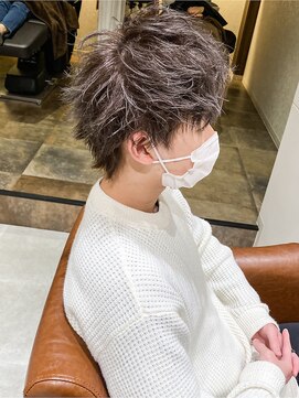 フレームプラス 御堂筋難波店(FRAME +) ハイブロックナチュラルパーマ高め刈り上げツーブロック