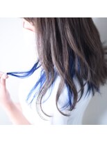 ニコリヘアワークス(nicori hair works)&nbsp;ロング×インナーカラー×ブルー1