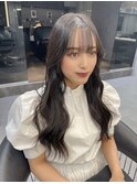 ○韓国ヘア、顔周りカット