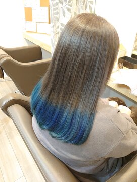 ビーズ(Bee's) ダブルカラー グレー+ブルー