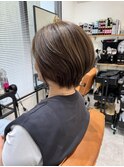 お客様スタイル/脱白髪染めハイライト/くびれショート