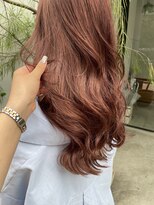 ダブルカラー暖色カラーオレンジブラウンレイヤーカット