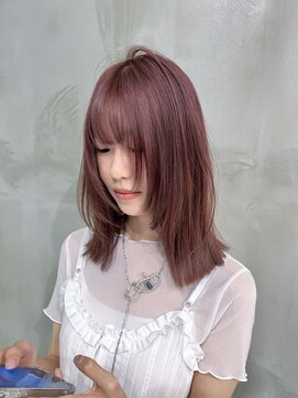 シェノン 表参道(CHAINON) ワンブリーチピンクベージュ重ため韓国レイヤー