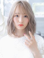 モッズヘア 上尾西口店(mod's hair)&nbsp;外国人風ハイトーンカラーシースルーバングc6上尾20代30代40代