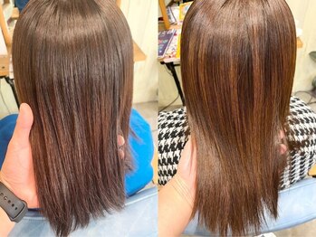 ラズリ(Lazuli)の写真/自然なストレートはLazuliにお任せ♪ダメージを最小限までおさえ、シルクのようなうる艶髪へ♪［髪質改善］