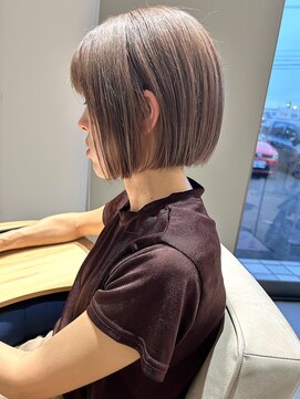 コト 福井大和田店(coto) 福井　大和田　ハイトーンカラー　ミルクティーベージュ　ボブ