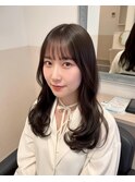 ニュアンスカラーグレーベージュレイヤーカットオリーブベージュ