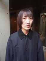 カシ 中目黒(CASI)&nbsp;葡萄ブラウンカラーと顔周りマッシュボブ