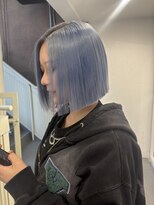 キオク(KIOX)&nbsp;ブルー ボブ ハイトーンボブ