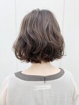 Ruufus恵比寿南/白髪ぼかしハイライト/ショートボブ/髪質改善 エレガントウェーブミディ|30代向け白髪ぼかし