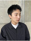 アップバングショートフェザーパーマニュアンスパーマ