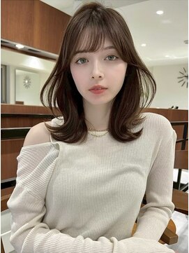 ジルブラン 錦糸町(JIL BLAN) 小顔見え顔まわりレイヤー×ベージュロング