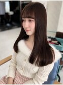 髪質改善 ワンホンレイヤー ミルクティーブロンド ダークブルー
