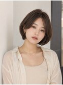 大人韓国風ボブ×アッシュブラウン30代40代50代丸顔面長池袋