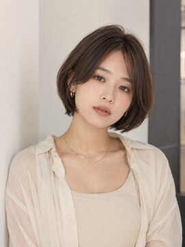ワゴンバイアフロート(Wagon by afloat) 大人韓国風ボブ×アッシュブラウン30代40代50代丸顔面長池袋
