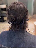 韓国風リボンアレンジ/ツインお団子ヘアセット