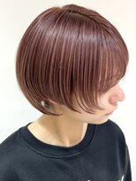 ピークアブー 銀座中央通り(PEEK-A-BOO)&nbsp;ハイライトカラーショートヘアピンクベージュ