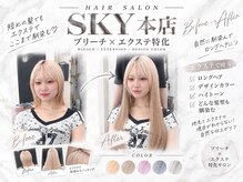 スカイ 本店(SKY)の雰囲気（インナーカラー,ハイライトも大人気!原色系カラーも多彩にご用意）
