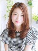 きれい目なワンカールセミミディアムスタイル