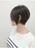 アッシュベージュ×ショートボブ