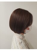丸みが可愛いショートボブ