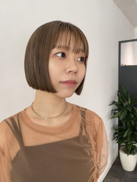 マッシュ(MASHU) アプリコットオレンジ bob 切りっぱなしボブ　◎20代30代