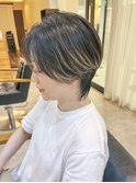 【ニュアンスハイライト×ウルフショート】前髪なし