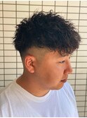 #カルマパーマ#ベリーショート#ダークアッシュ#ニュアンスパーマ
