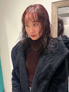 エミス バイ メルト 吉祥寺(emis by melt) 【吉田江梨】暖色赤みブラウンこなれ感大人可愛いレイヤーカット