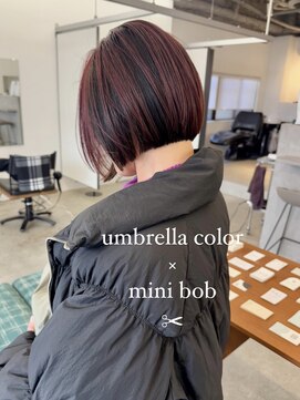 エルメ(Elme) 伸びてきても楽しめるデザインカラー★ミニボブ