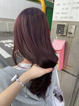 ハイル(KHAIR) ピンクブラウン♪/梅田美容室/金城二千夏