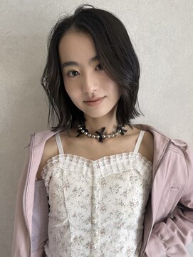 ソレイユトウキョウシブヤ(SOLEIL TOKYO shibuya) ミディアムレイヤー顔まわりレイヤー韓国くびれヘア外ハネミディ