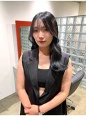 透け感グレーブラック
