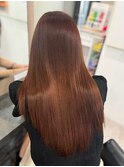 オレンジブラウンカラーブリーチカラーシールエクステ