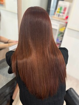 ラピス 横浜(Lapis) オレンジブラウンカラーブリーチカラーシールエクステ